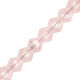 Top Facet Bicone kralen 6mm Tranparent pink